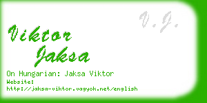 viktor jaksa business card